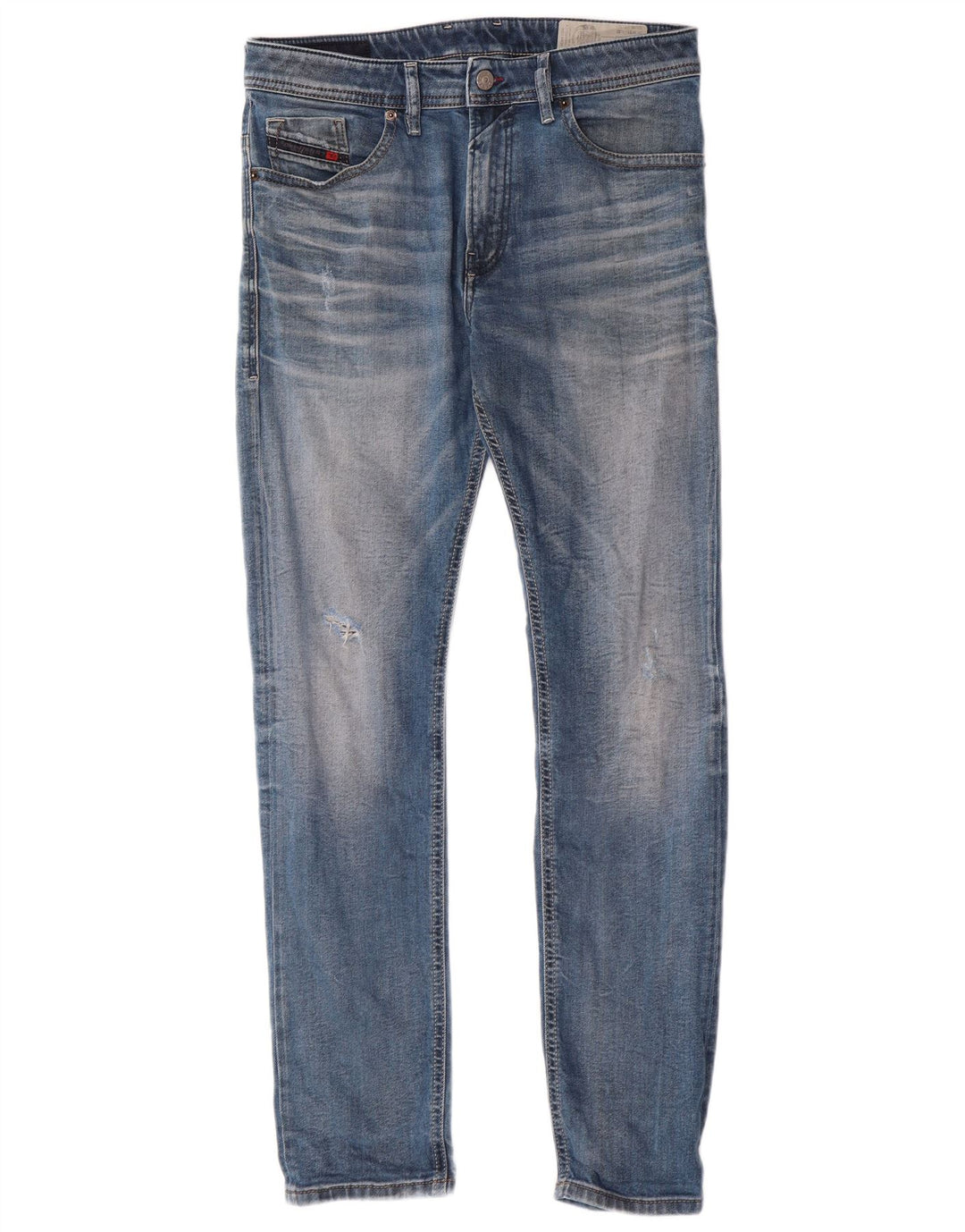 Jeans slim skinny Thommer Distressed pentru bărbați Diesel L31 L32 Bumbac albastru