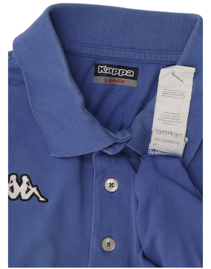 Cămașă polo pentru bărbați Kappa, mare, albastru, bumbac
