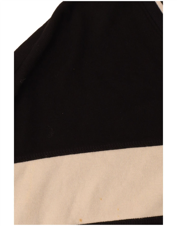 Marks & Spencer pentru bărbați St. Michael Top cu mânecă lungă mare negru Colorblock