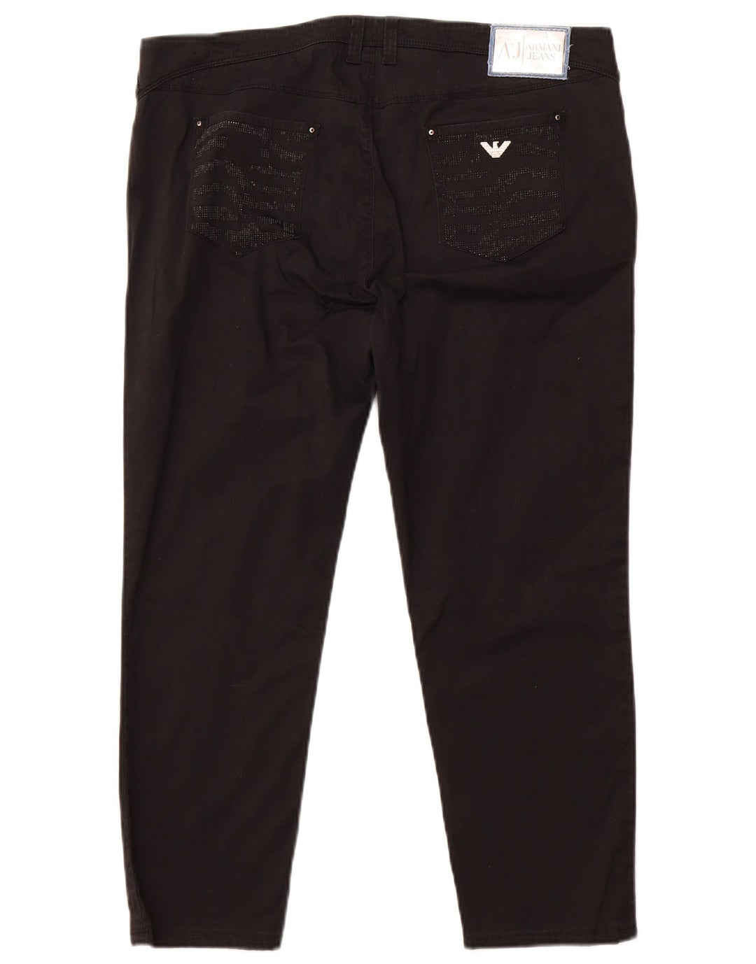 Pantaloni tăiați pentru femei Armani L35 L25 bumbac negru