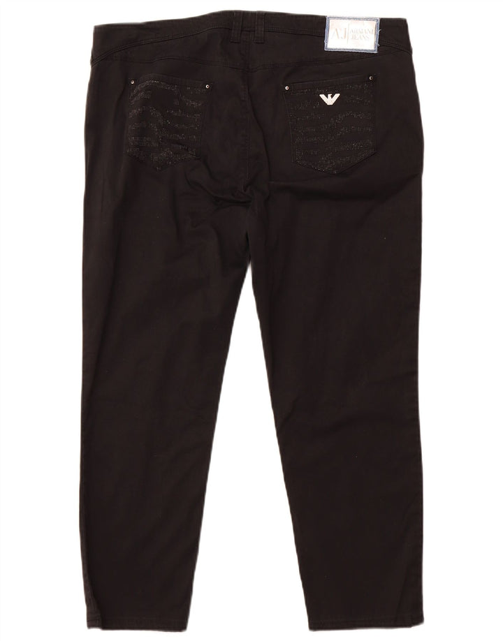 Pantaloni tăiați pentru femei Armani L35 L25 bumbac negru