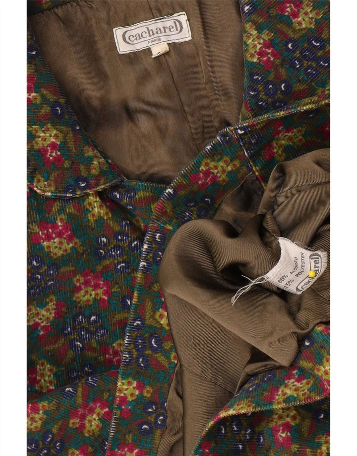 Sacou Blazer Femei Cacharel 4 Nasturi EU 42 Mari Multicolore Floral