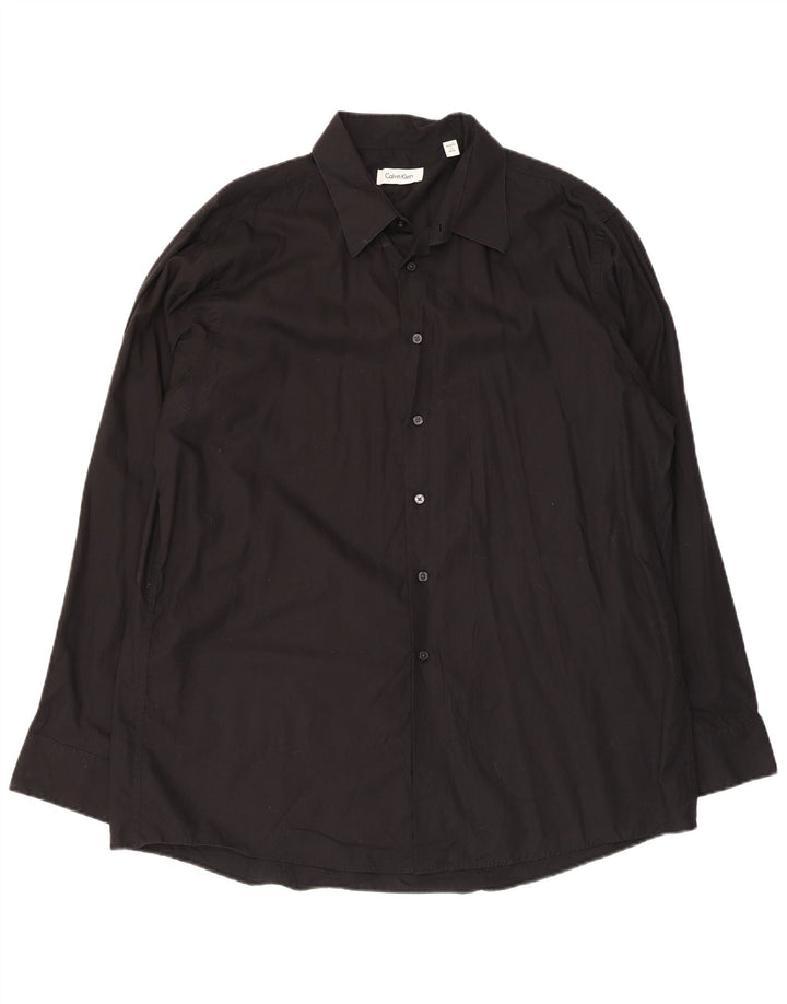Cămașă pentru bărbați Calvin Klein Mărimea 17 XL Bumbac negru