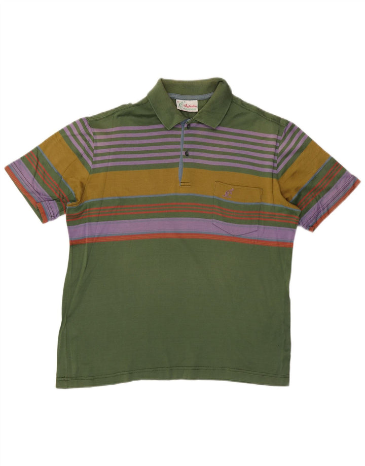 AUSTRALIAN L'ALPINA Tricou polo pentru bărbați IT 48 Medium Green Dunge