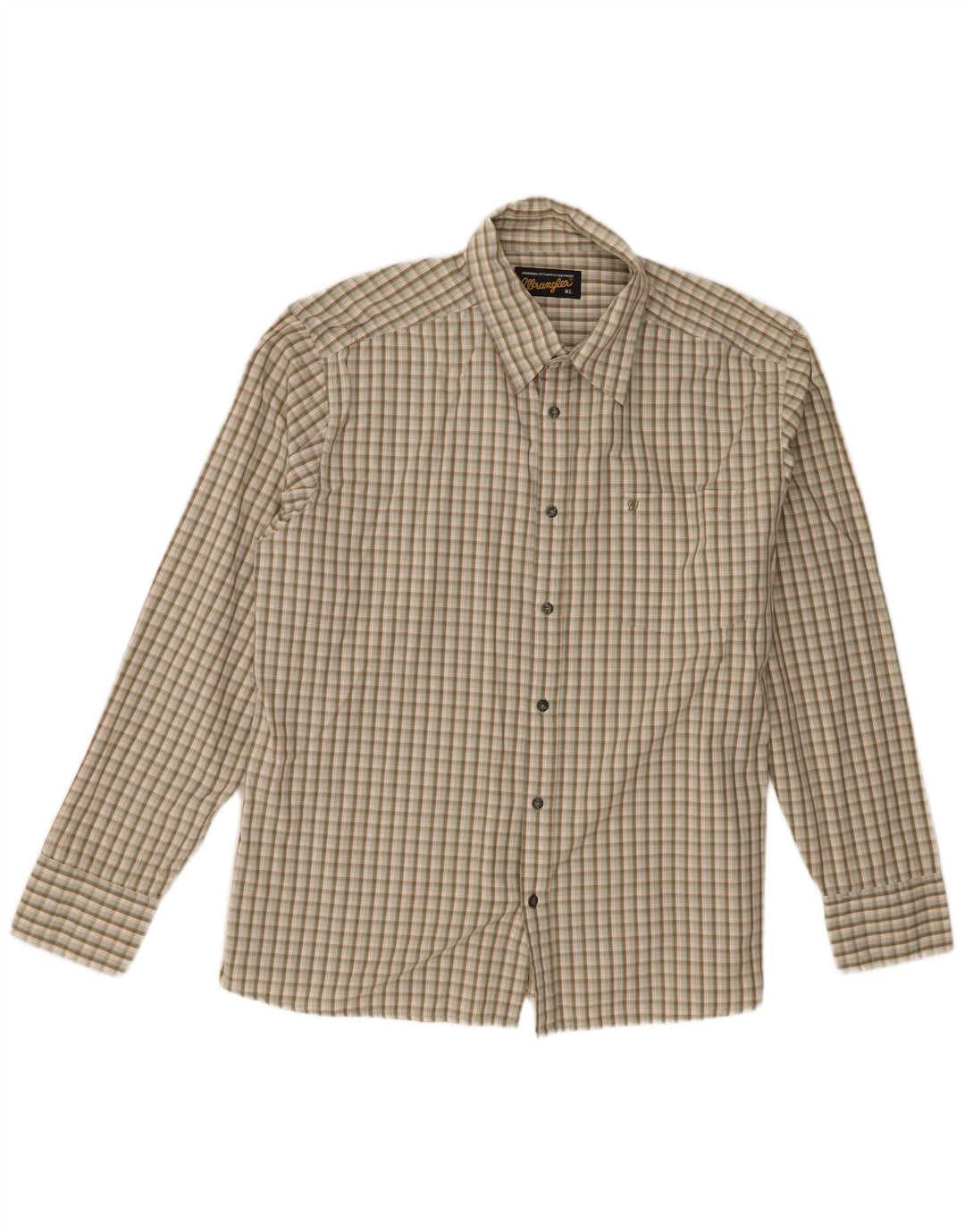 Cămașă pentru bărbați Wrangler XL, bej, bumbac cu carouri