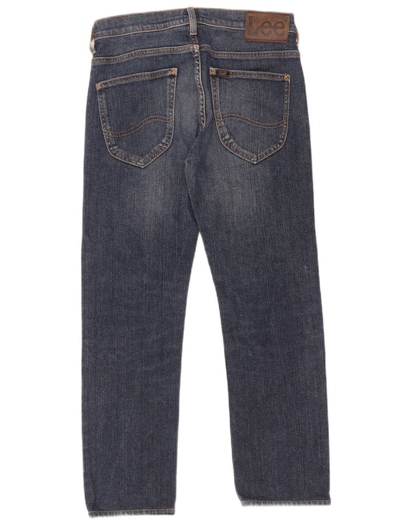 Blugi drepti Powell pentru femei Lee W28 L32 bumbac bleumarin