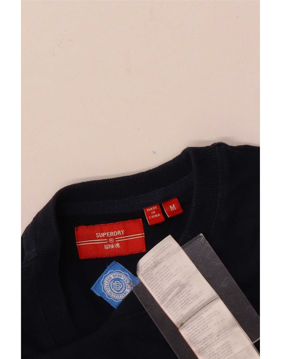 Tricou Superdry pentru bărbați Top mediu din bumbac bleumarin