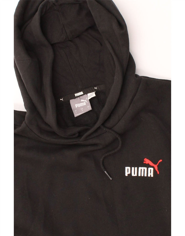 PUMA Mens Hoodie Jumper Large Black Cotton Vintage Puma and Second-Hand Puma from Messina Hembry 
