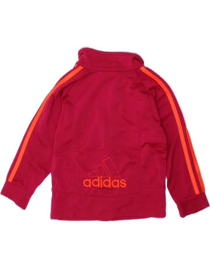 ADIDAS Girls Tracksuit Top Jacket 2-3 Years Pink Polyester Vintage Adidas and Second-Hand Adidas from Messina Hembry 