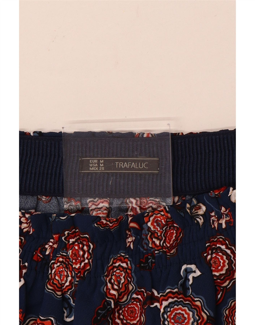 Fusta Mini Zara Femei Medium W28 Albastru Marin Floral
