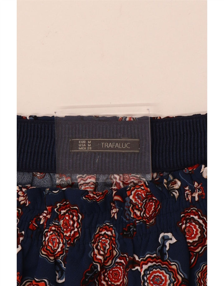 Fusta Mini Zara Femei Medium W28 Albastru Marin Floral