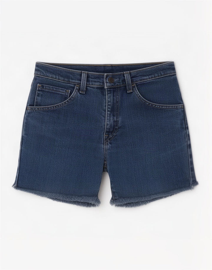 Pantaloni scurți Levi's din denim pentru femei W28, bumbac albastru mediu