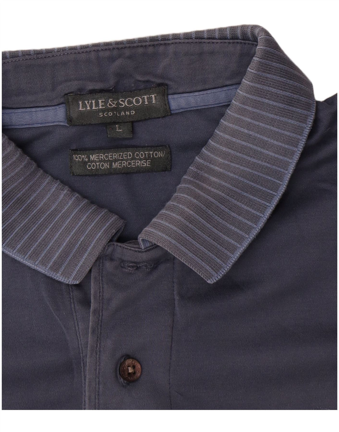 Tricou polo pentru bărbați Lyle & Scott, mare, albastru bleumarin, bumbac