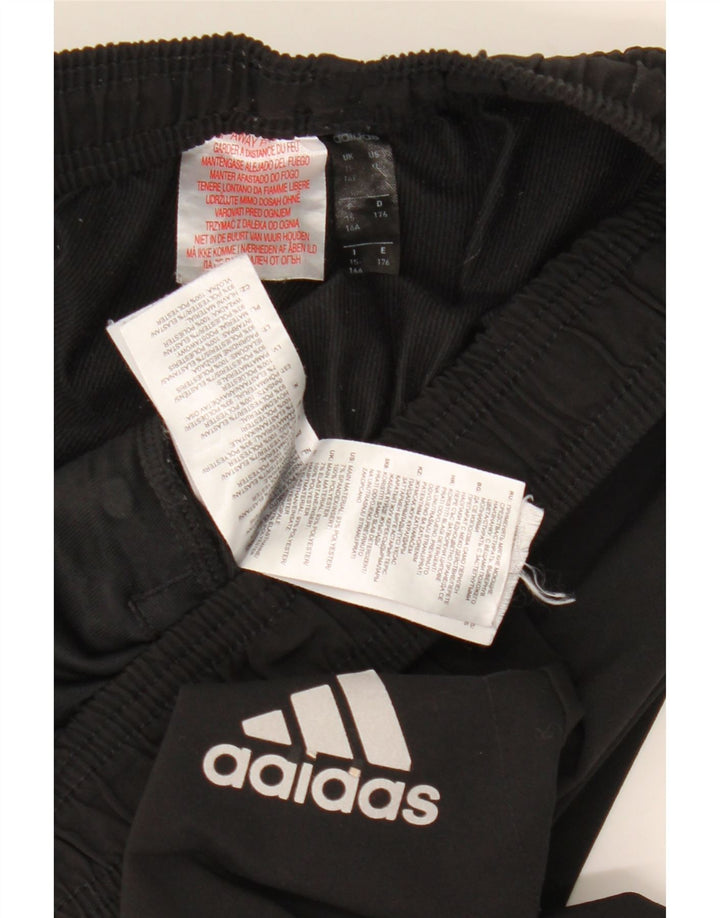 Pantaloni de trening Adidas baieti 15-16 ani poliester negru