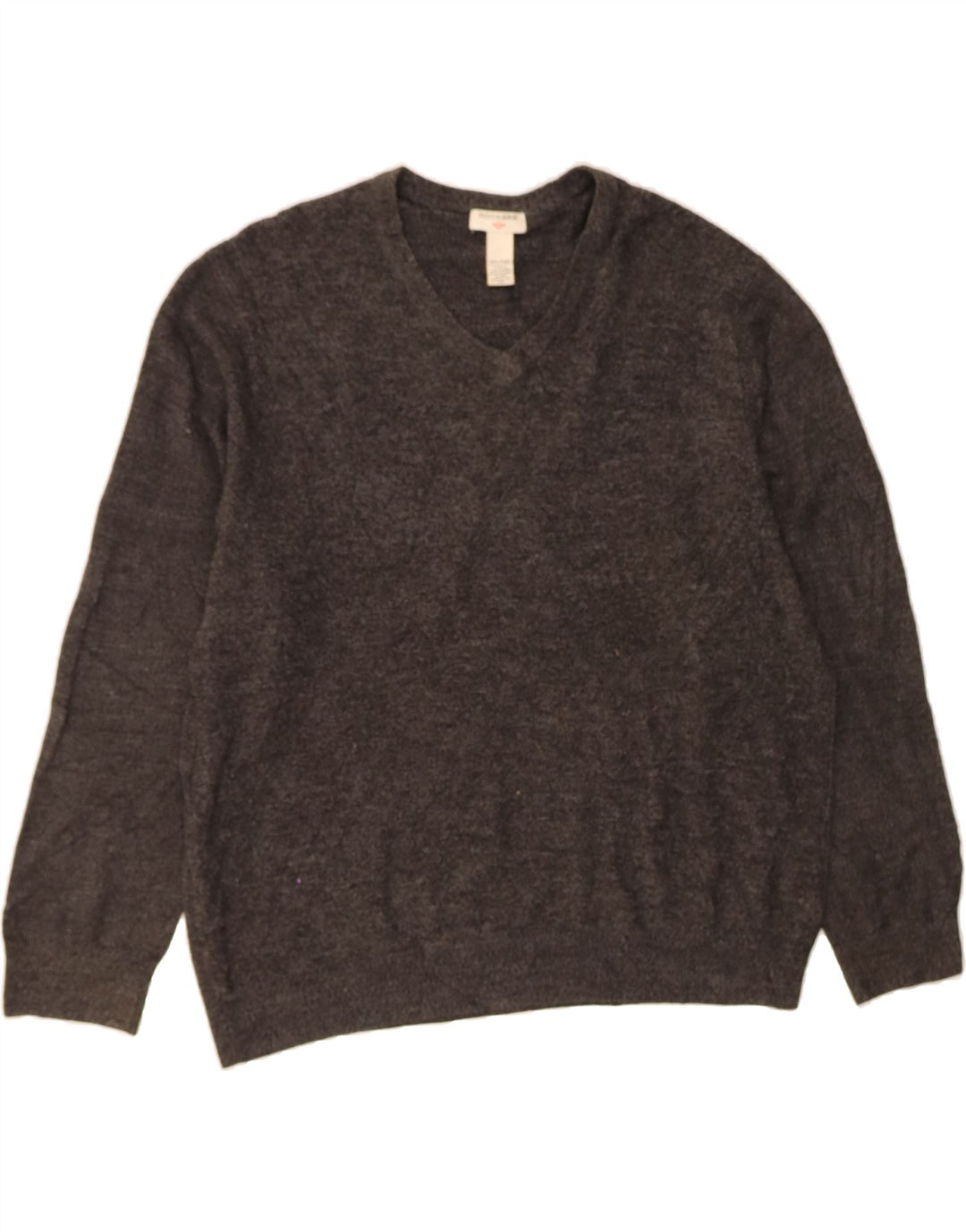 DOCKERS Mens V-Neck Jumper Sweater 2XL Grey Flecked Acrylic Vintage Dockers and Second-Hand Dockers from Messina Hembry 