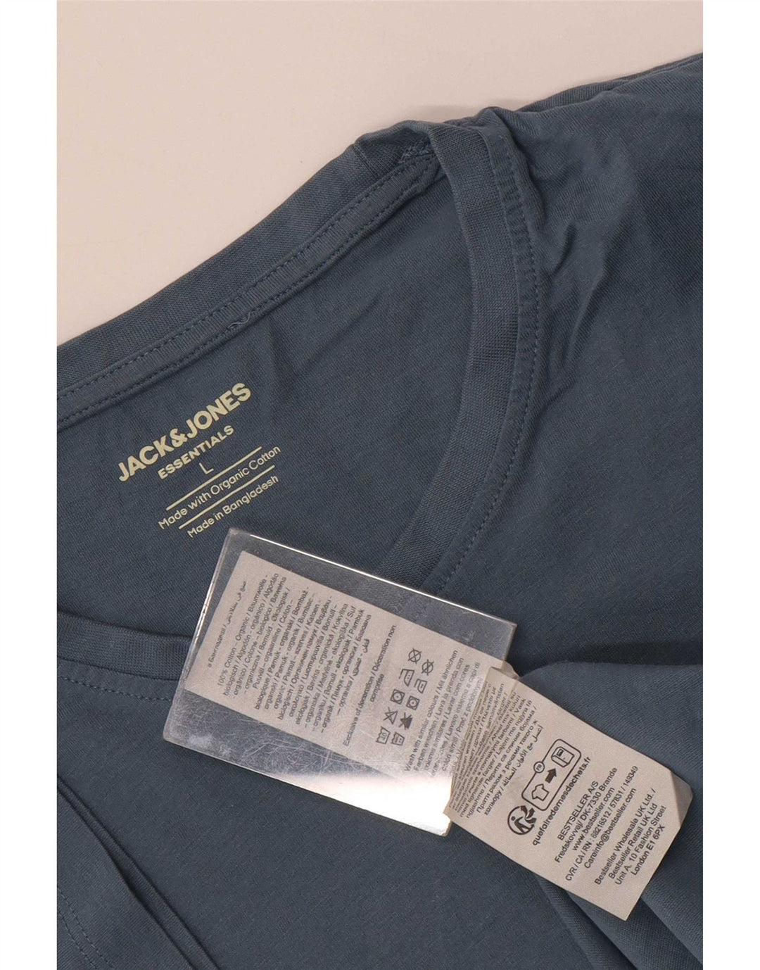 Tricou Jack & Jones pentru bărbați Top mare din bumbac albastru
