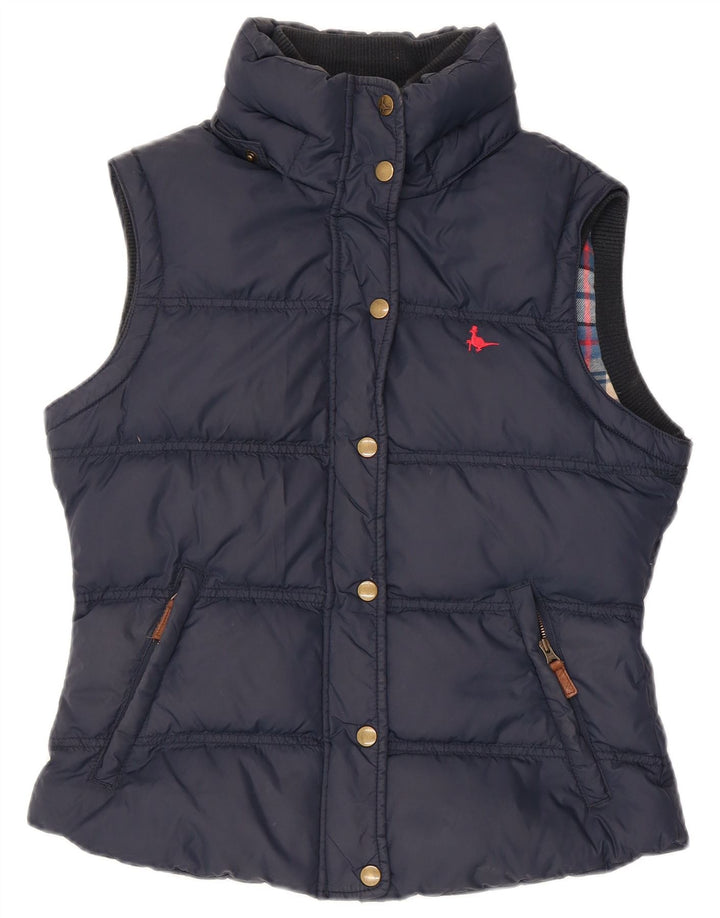 JACK WILLS Gilet căptușit pentru femei UK 10 Small Navy Blue Marine