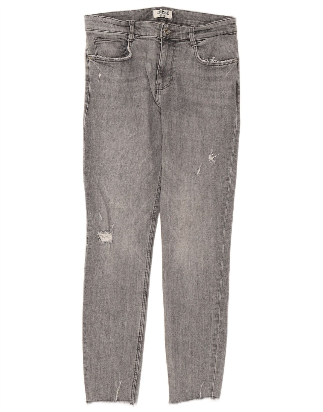 Blugi skinny dama ZARA EU 40 Medium W30 L26 Bumbac gri