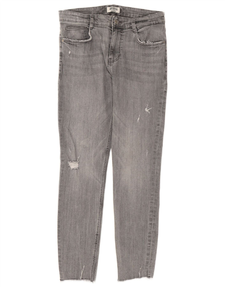 Blugi skinny dama ZARA EU 40 Medium W30 L26 Bumbac gri