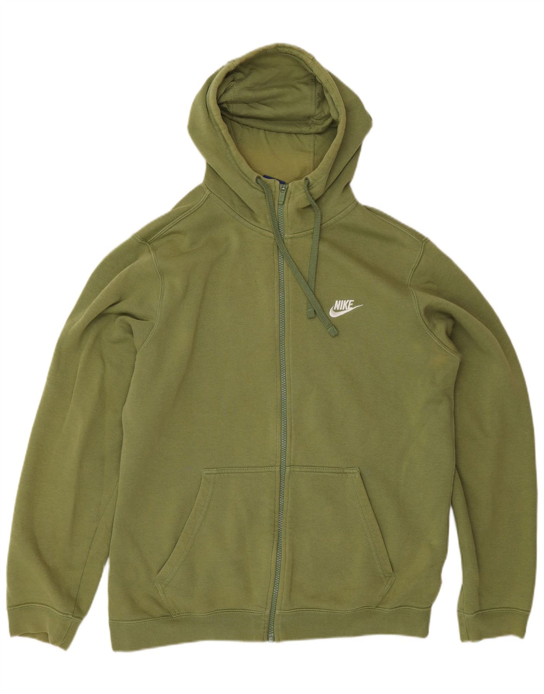 Pulover Nike pentru bărbați, cu fermoar, bumbac kaki mediu