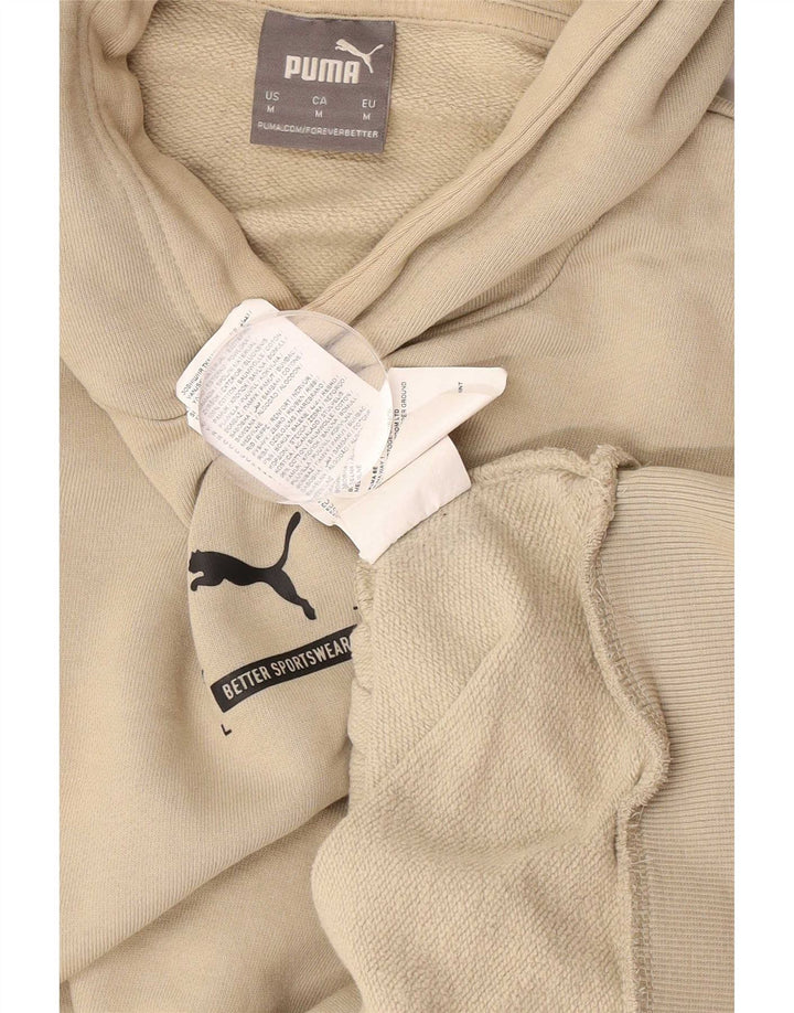 Pulover Puma pentru bărbați, bumbac, bej mediu
