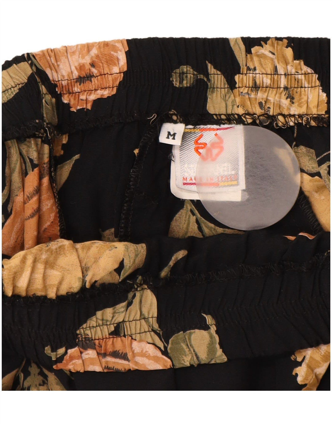 STEFANEL Fusta Maxi Taie Inalta pentru Femei Mediu W28 Negru Floral Rayon