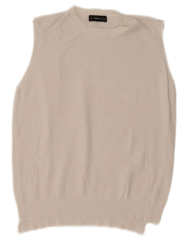 Top tanc pentru femeie Zara Crop Vest UK 14 Large White