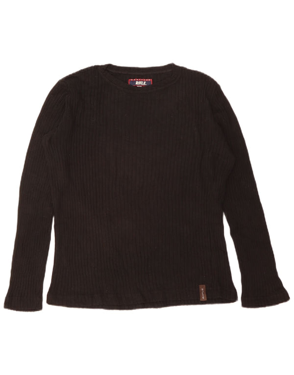 Pulover pentru femei Rifle cu gât de barcă UK 16, mare, bumbac cu dungi negre