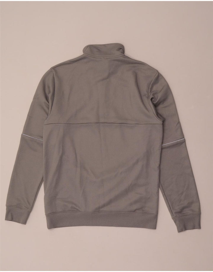 Pulover ADIDAS Aeroready pentru bărbați, cu fermoar, cu gât, poliester mediu gri