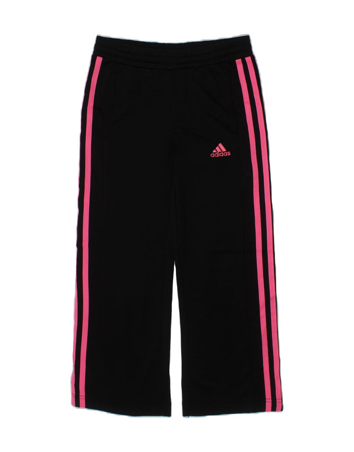 ADIDAS Girls Tracksuit Trousers 5-6 Years  Black Polyester Vintage Adidas and Second-Hand Adidas from Messina Hembry 