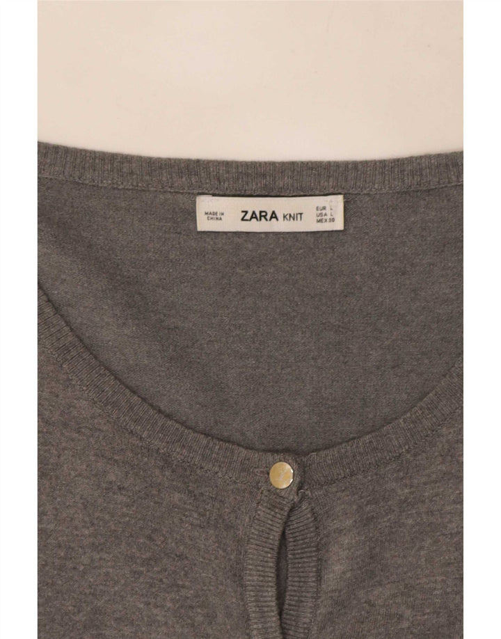 Pulover cardigan pentru femei Zara UK 14 mare gri