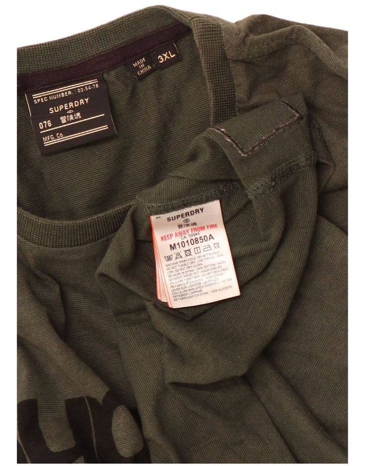 Tricou grafic pentru bărbați Superdry Top 3XL Kaki Bumbac