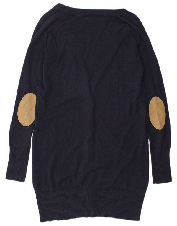Pulover cardigan cu paragate Zara pentru femei UK 14 mare bleumarin