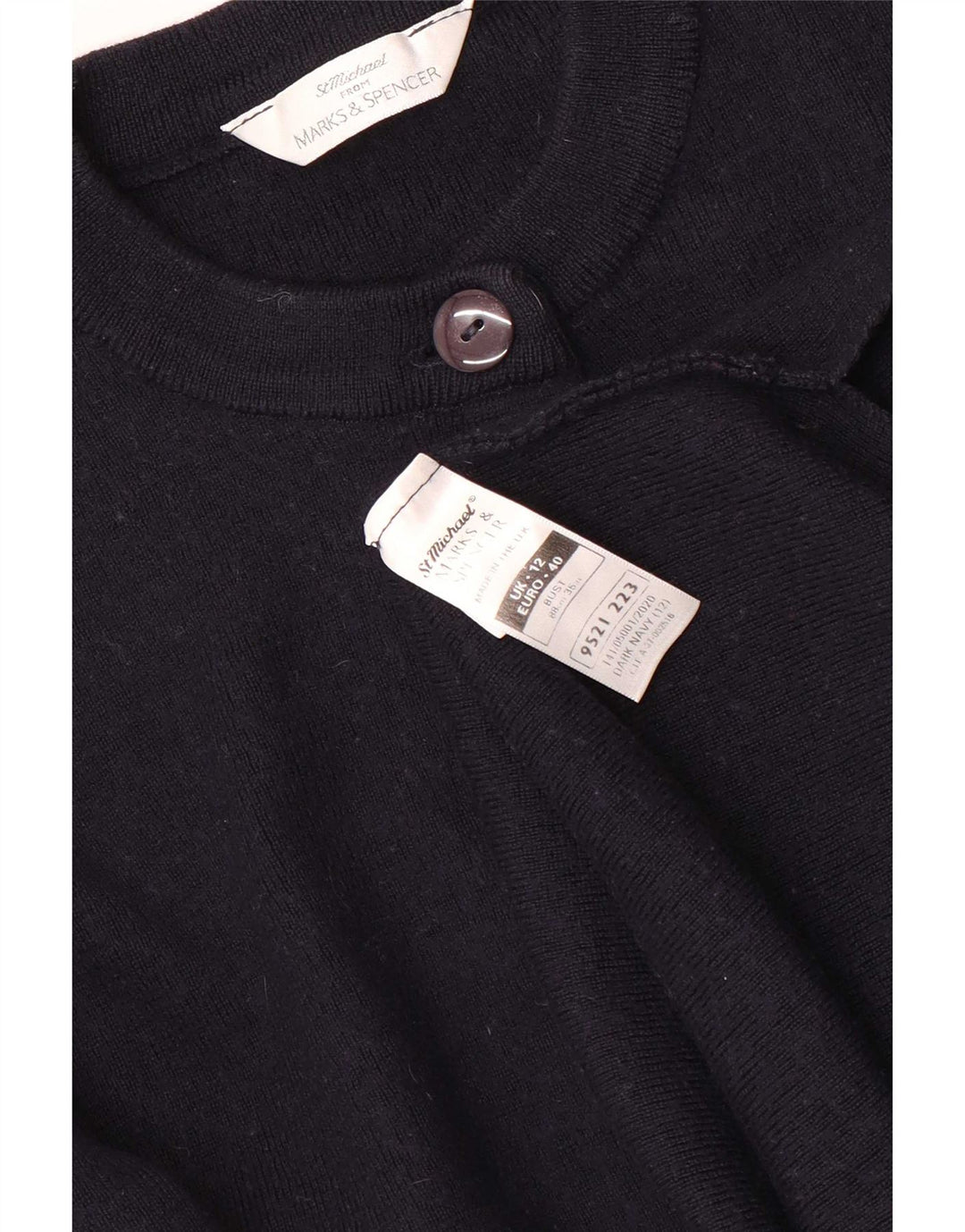 Pulover Cardigan St. Michael pentru femei Marks & Spencer UK 12 Medium Bleumarin