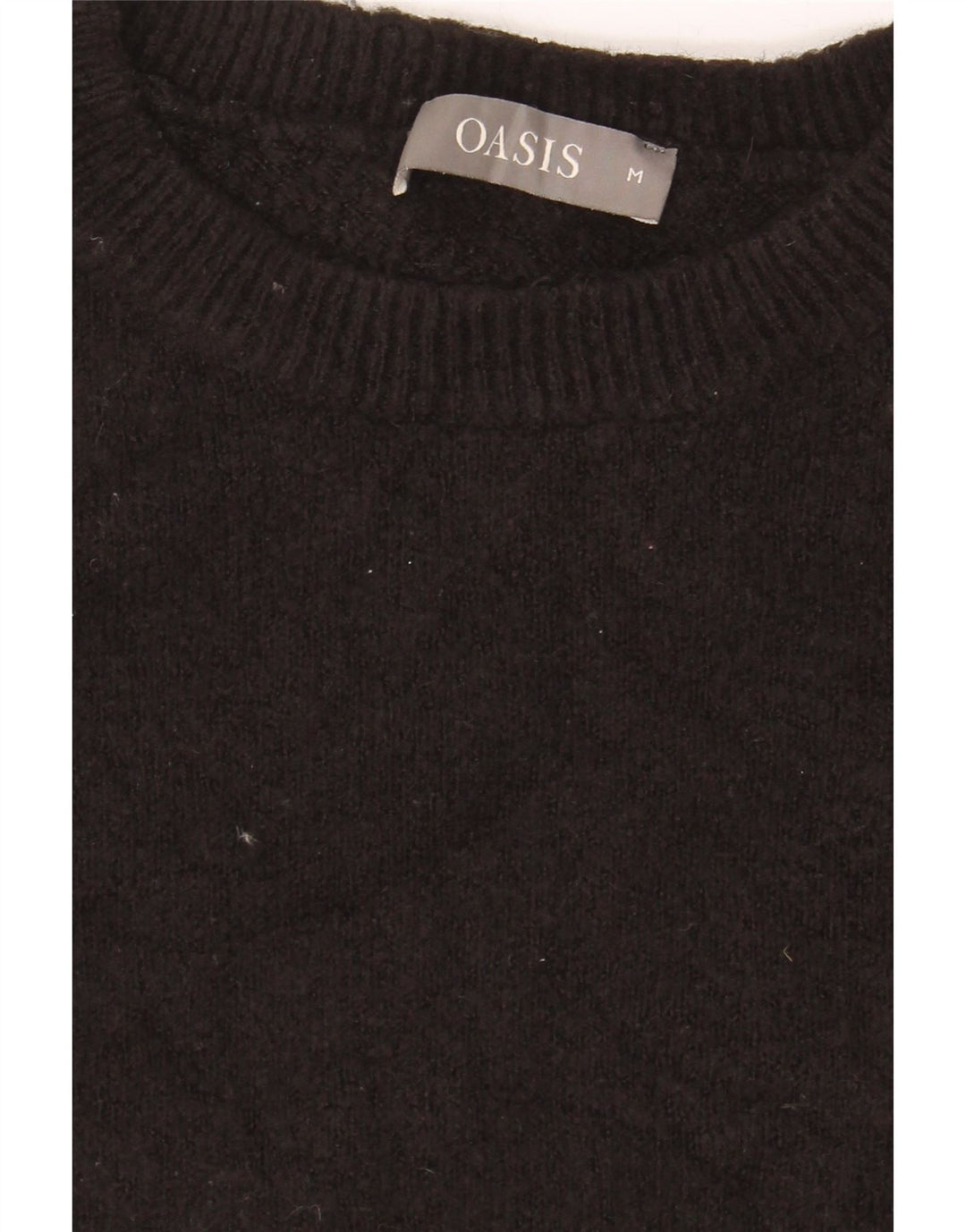 OASIS Womens Crew Neck Jumper Sweater UK 12 Medium Black Polyacrylic Vintage Oasis and Second-Hand Oasis from Messina Hembry 