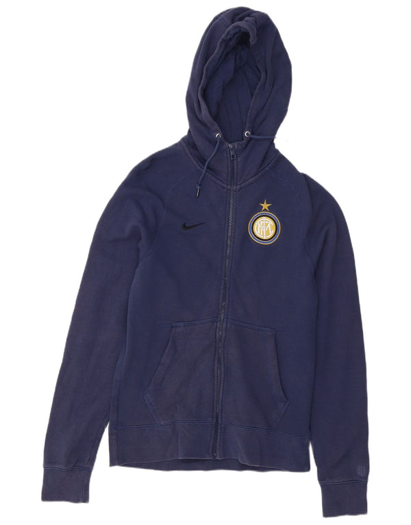 Pulover Nike pentru bărbați Inter Milan, cu fermoar, bumbac, albastru mic