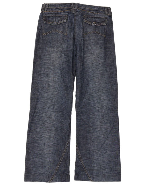 Blugi pentru femei Armani cu picioare largi W27 L30 bumbac bleumarin