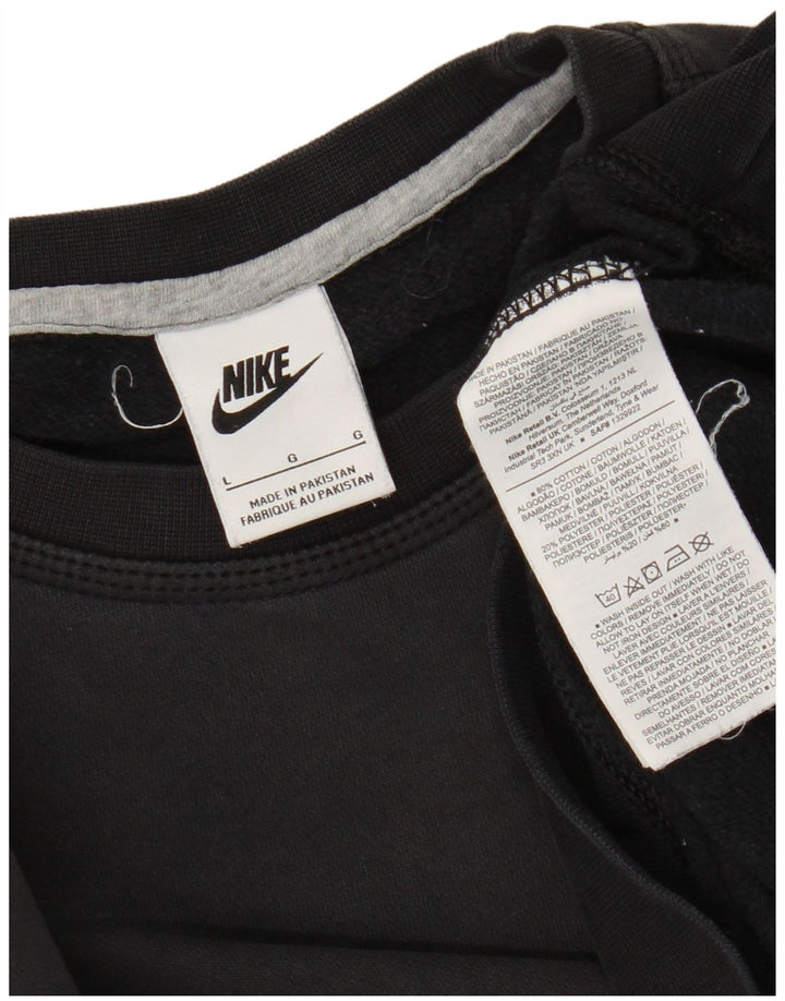 Hanorac pentru bărbați Nike Pulover mare, negru, bumbac