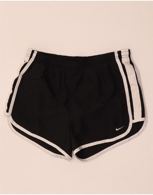Pantaloni scurți sport Nike Dri Fit pentru femei UK 14 Medium Black Colorblock