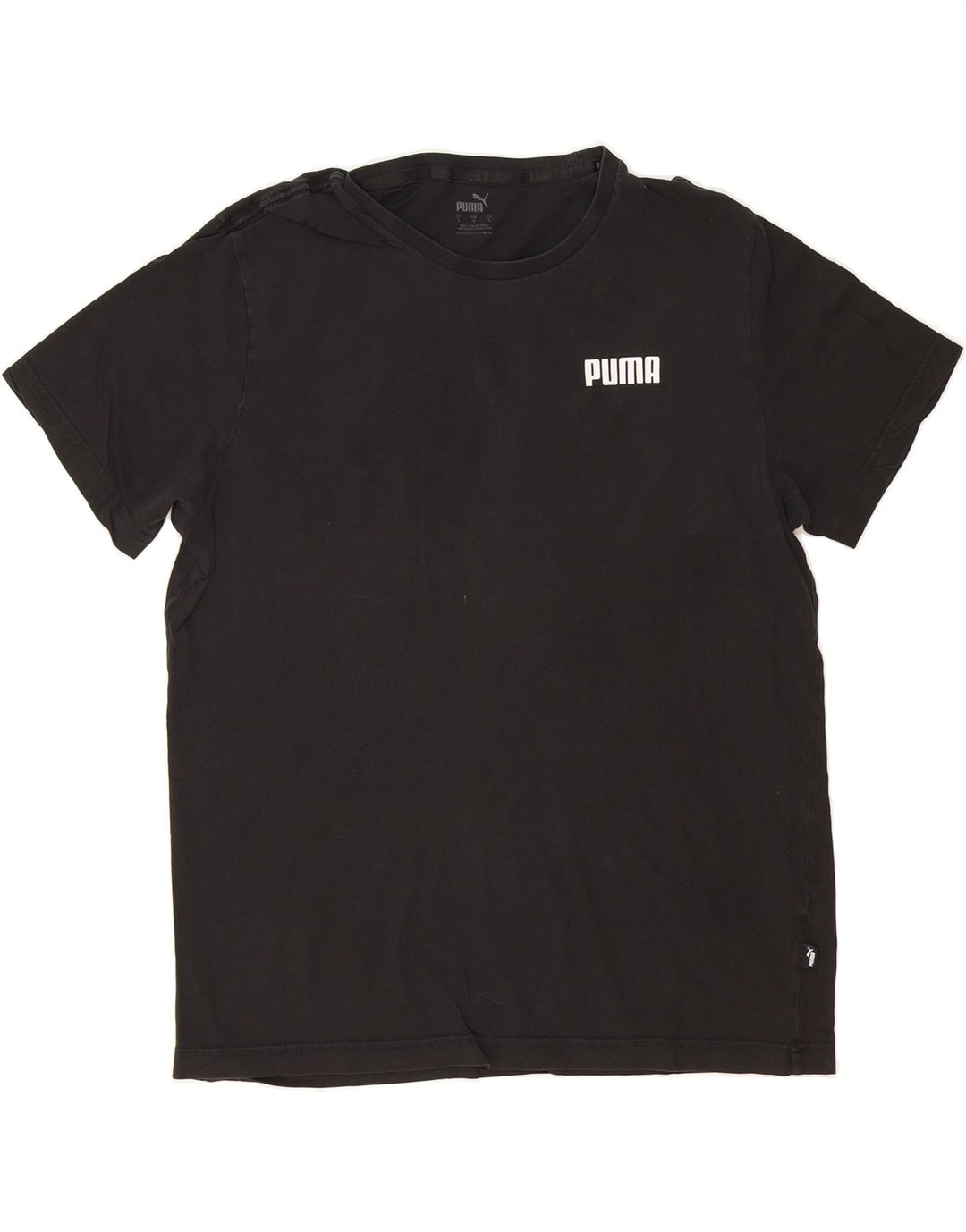 PUMA Mens T-Shirt Top Large Black Vintage Puma and Second-Hand Puma from Messina Hembry 