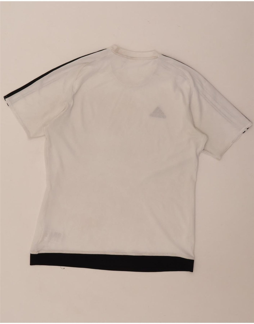 Tricou Adidas Climalite pentru bărbați Top Mediu Alb Poliester Colorblock
