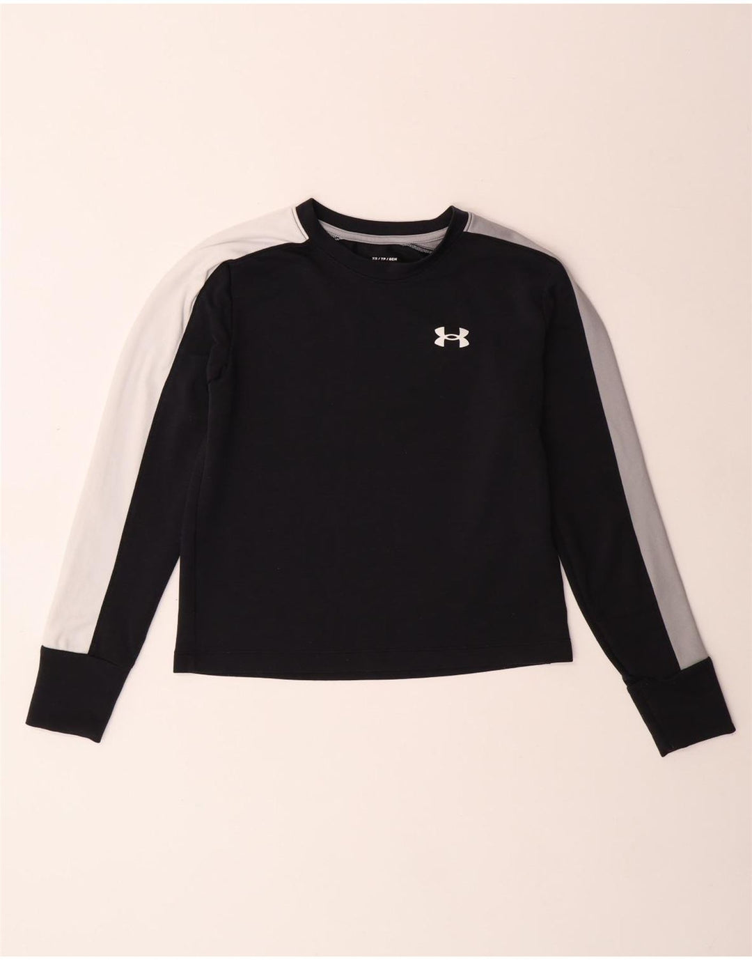 UNDER ARMOUR Top cu mânecă lungă pentru femei, cu ajustare lungă, UK 6 XS, negru, bloc de culoare