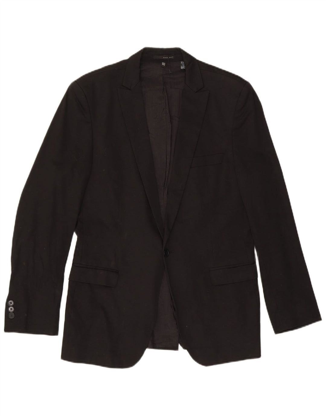 Blazer pentru bărbați Zara cu 1 nasture EU 50 Bumbac mediu negru