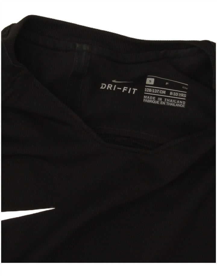 Tricou Nike Dri Fit pentru băieți Top 8-9 ani, mic, negru, poliester