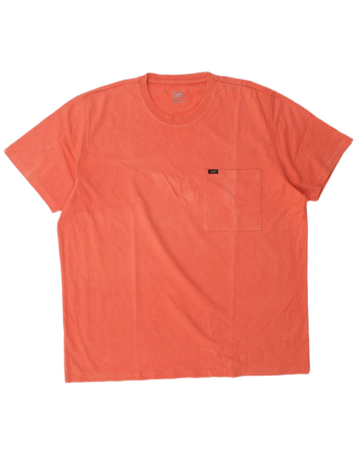 Tricou Lee pentru bărbați, cu croiala normală, 2XL, bumbac portocaliu
