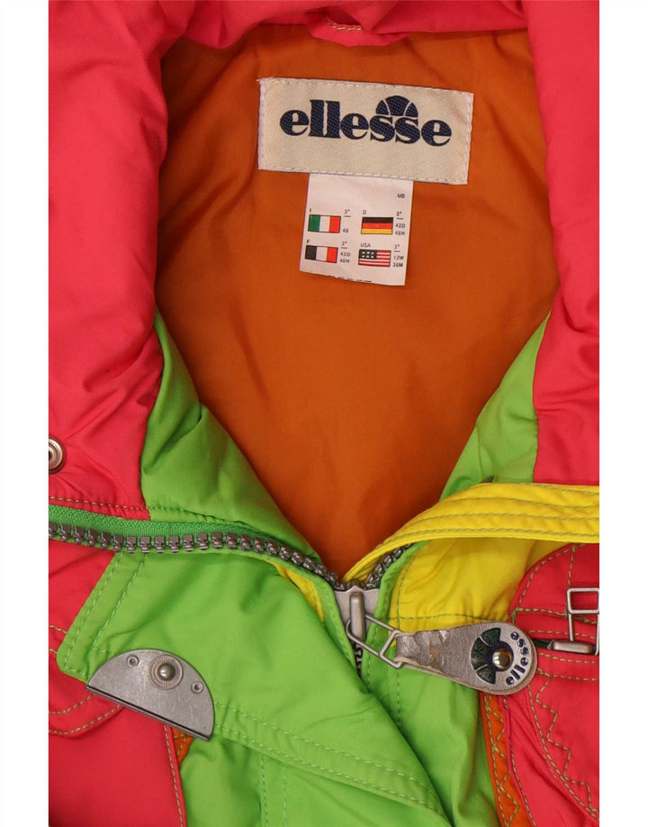 Salopetă de schi supradimensionată pentru femei Ellesse IT 46, mare, verde, colorblock