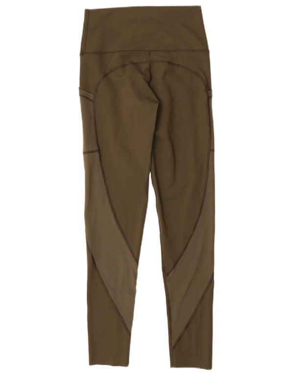 Leggings pentru femei Aerie cu talie înaltă UK 14 Medium Khaki Nylon