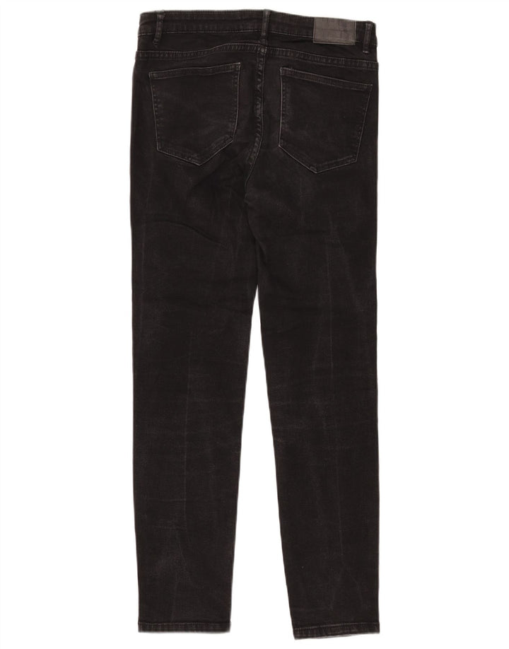 Blugi ZARA Femei Slim EU 40 Medium W30 L28 Negri