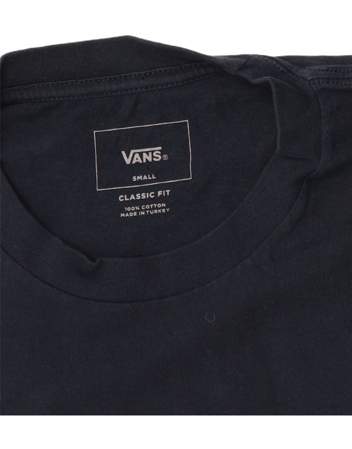 VANS Mens Classic Fit T-Shirt Top Small Navy Blue Cotton Vintage Vans and Second-Hand Vans from Messina Hembry 