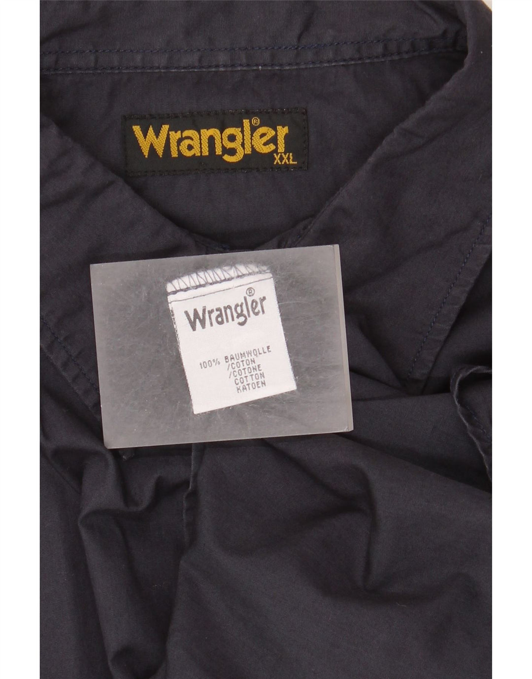 Cămașă cu mânecă scurtă pentru bărbați Wrangler 2XL, bumbac bleumarin